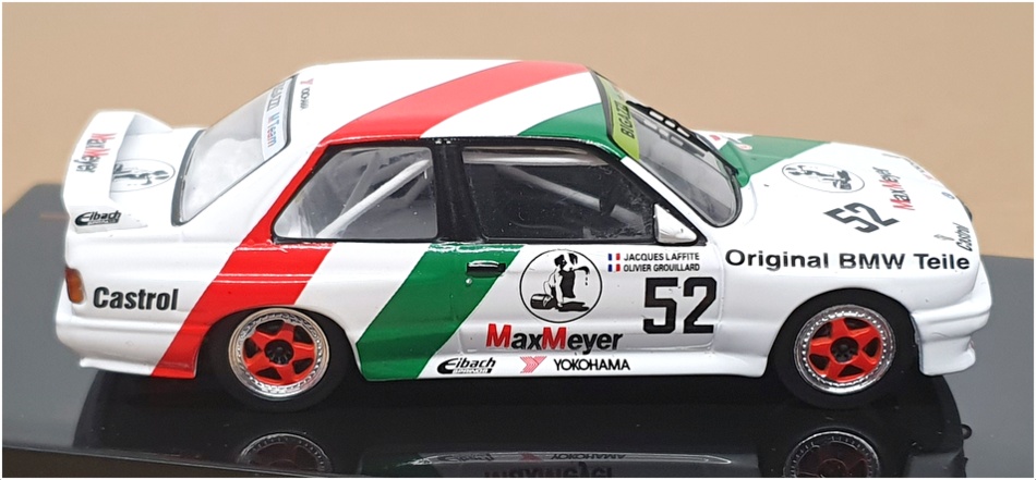 Ixo 1/43 Scale GTM132 - BMW E30 M3 ETCC 1988 #52 Laffite/Grouillard - White