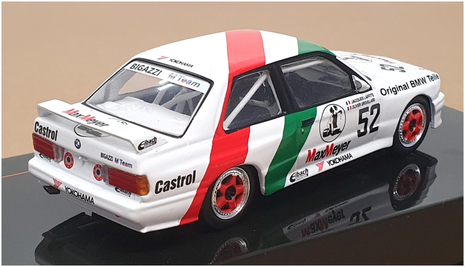 Ixo 1/43 Scale GTM132 - BMW E30 M3 ETCC 1988 #52 Laffite/Grouillard - White