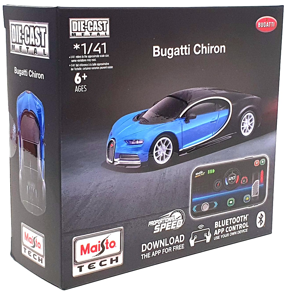 Bugatti 41 La e 1:24スケール Maisto 1/41 Scale 82650B - Bugatti Chiron Bluetooth App
