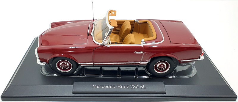 Norev 1/18 Scale 183766 - Mercedes-Benz 230 SL 1963 - Dark Red