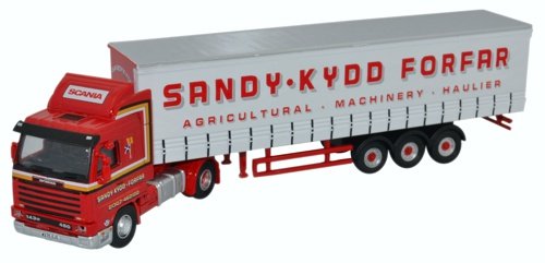 Oxford Diecast 1/76 Scale 76S143004 - Scania 143 Short Curtainside Sandy Kydd