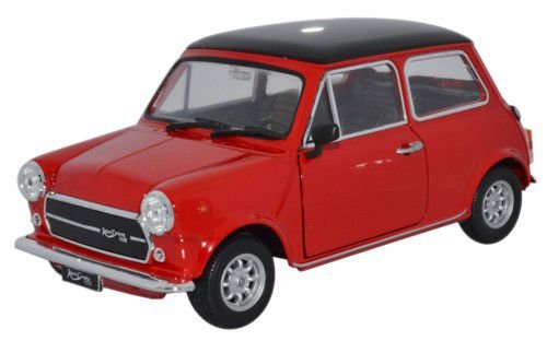 WELLY 1/24 - 22496W MINI COOPER 1300 - RED / BLACK ROOF