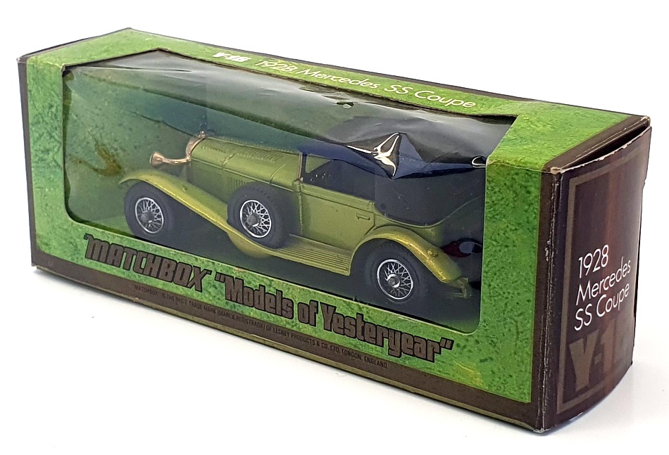 Matchbox Models Of Yesteryear Y-16 - 1928 Mercedes SS Coupe - Light Green