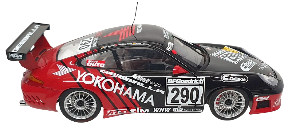 Autoart 1/18 Scale DC21823H - Porsche 911 #290 Yokohama - Black/Red