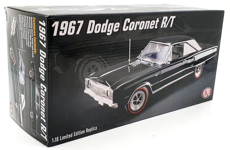 ミニカー Highway61 1967 Dodge Coronet R/T 1:18 HIGHWAY 61 COLLECTIBLES 1967 DODGE CORONET R/T BLACK