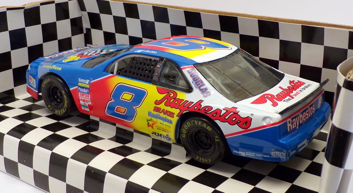 Ertl 1/18 Scale 7221 - Ford Thunderbird Raybestos Stock Car - #8 Jeff Burton