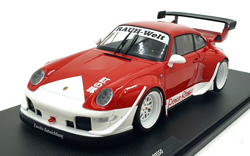Solido 1/18 Scale S1808505 - 2020 Porsche RWB Porco Rosso - Red/White