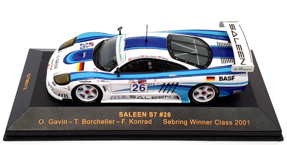 Ixo Models 1/43 Scale GTM012 - Saleen S7 - #26 Sebring Winner Class 2001