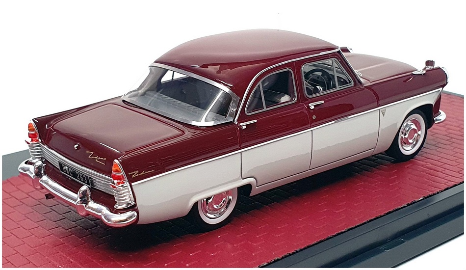 Matrix 1/43 Scale MX40603-152 - 1959-62 Ford Zodiac 206E Saloon - Maroon/Grey