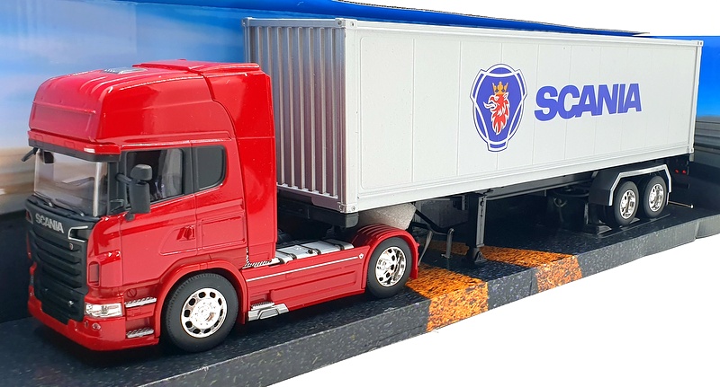Welly 1/32 Scale 32671S-W - Scania V8 R730 Truck - Red/Silver | eBay