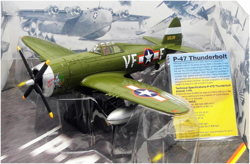 Richmond Toys 1:48 P-47 Thunderbolt Die-Cast Model Plane