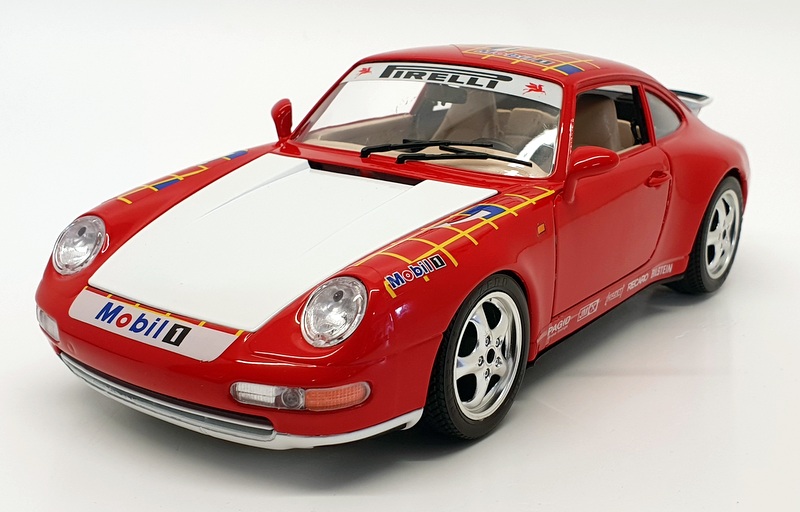 Burago 1/18 Scale Diecast 3050 Porsche 911 Carrera 1993 Red
