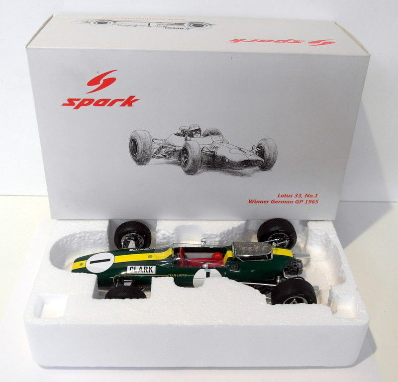 Spark 1/18 Scale Resin 18S067 - Lotus 33 #1 Winner German GP 1965 Jim Clark