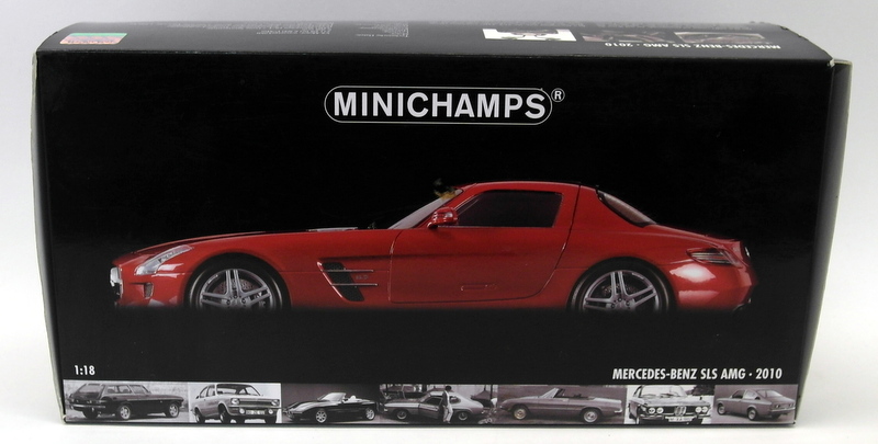 Minichamps 1/18 Scale Diecast 100 039020 Mecedes Benz SLS AMG 2010 Red Metallic