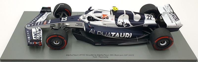 Spark 1/18 Scale 18S757 F1 Alpha Tauri AT03 Bahrain GP 2022 Tsunoda #22 Spark 1/18 Scale 18S757 F1 Alpha Tauri AT03 Bahrain GP 2022 Tsunoda #22