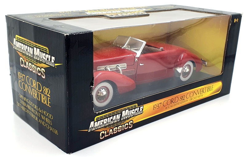 Ertl American Muscle 1/18 Scale Diecast 32158 1937 Cord 812 Convertible - Red