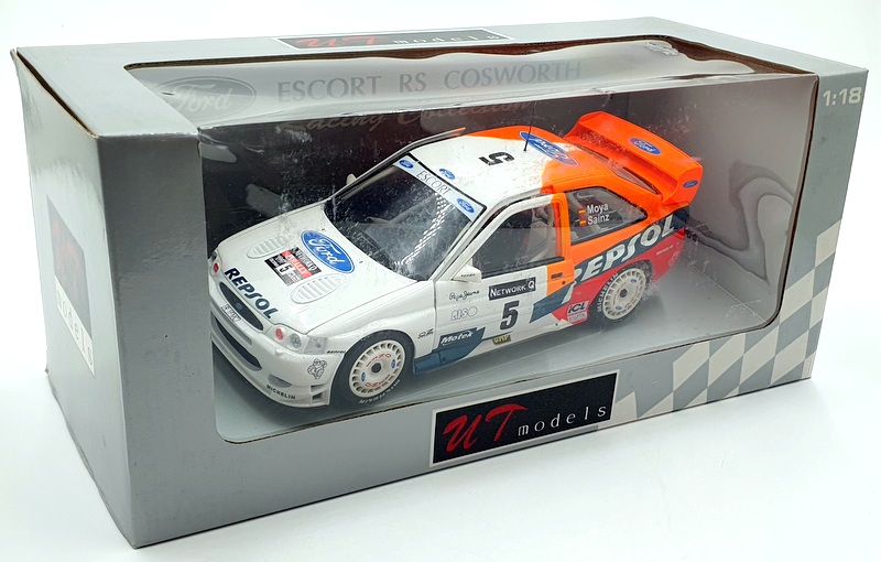 UT Models 1/18 Scale 39750 Ford Escort WRC RAC Rally Repsol 1997 Sainz Moya