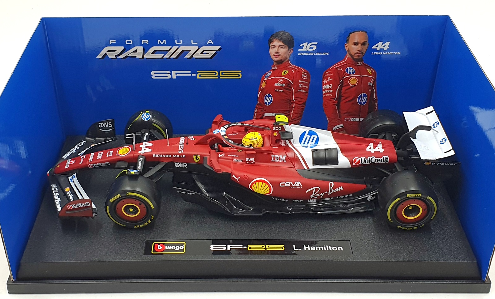 Burago 1/18 Scale Diecast 18-16816 - Ferrari SF-25 L.Hamilton #44 F1 Burago 1/18 Scale Diecast 18-16816 - Ferrari SF-25 L.Hamilton #44 F1