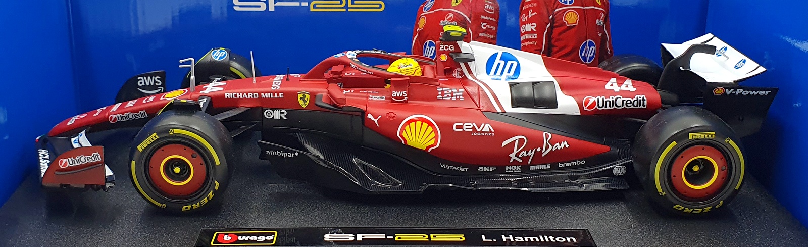 Burago 1/18 Scale Diecast 18-16816 - Ferrari SF-25 L.Hamilton #44 F1 Burago 1/18 Scale Diecast 18-16816 - Ferrari SF-25 L.Hamilton #44 F1