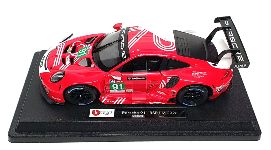 Burago 1/24 Scale 18-28016 - Porsche 911 RSR LM 2020 - Red #91