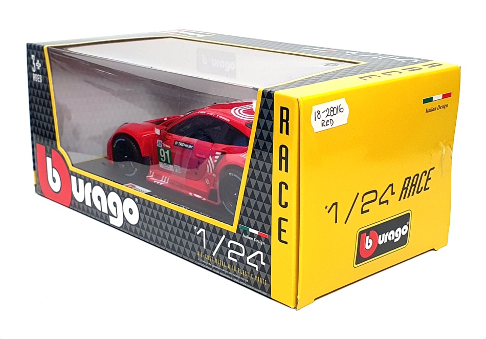 Burago 1/24 Scale 18-28016 - Porsche 911 RSR LM 2020 - Red #91