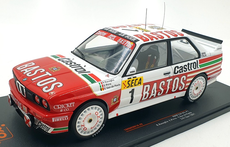 IXO Models 1/18 Scale 18RMC081A - BMW M3 E30 #1 Spa Bastos 1991 Ravaglia