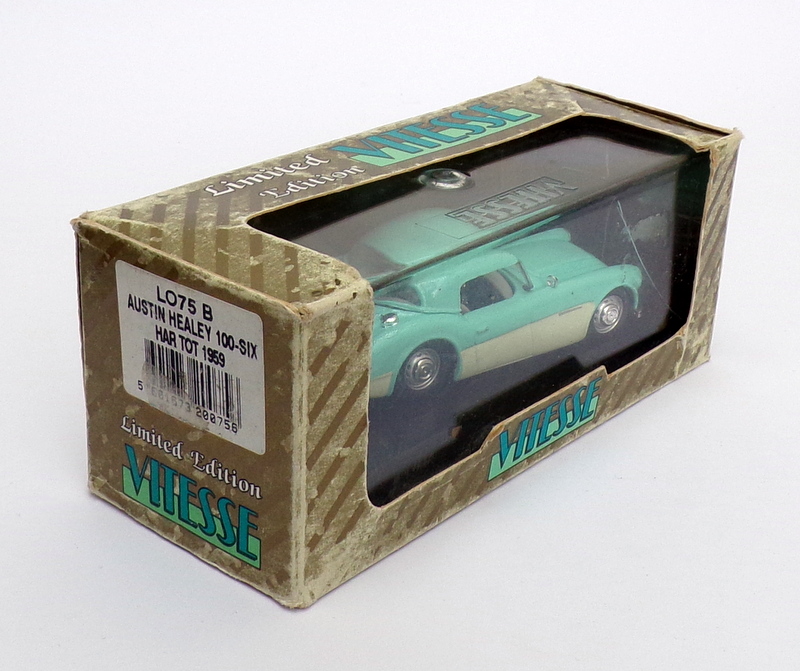 Vitesse 1/43 Scale L075B - 1959 Austin Healey 100-Six - Turquoise/White