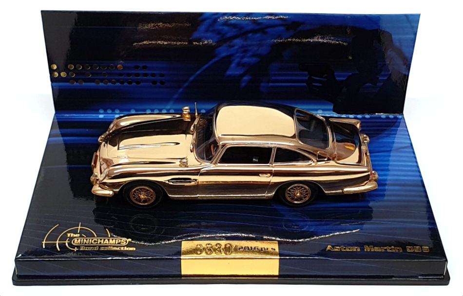 Minichamps 1/43 Scale 436 137261 - Aston Martin DB5 James Bond 007 - Gold Plated