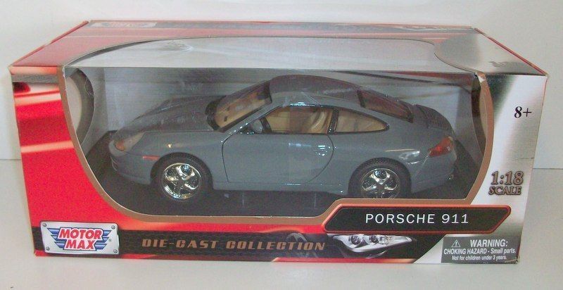 未使用❗MOTOR MAX 1999 PORSCHE 911 1:18 Motormax 1/18 Scale - 73101 Porsche 911 Coupe Grey | eBay