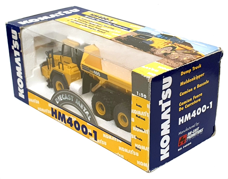 Diecast Promotions 1/50 Scale 40014 - Komatsu HM400-1 Dump Truck - Yellow