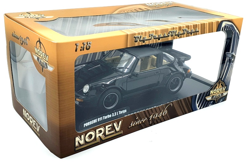 Norev 1/18 Scale Diecast 187525 - Porsche 911 Turbo Targa - Black