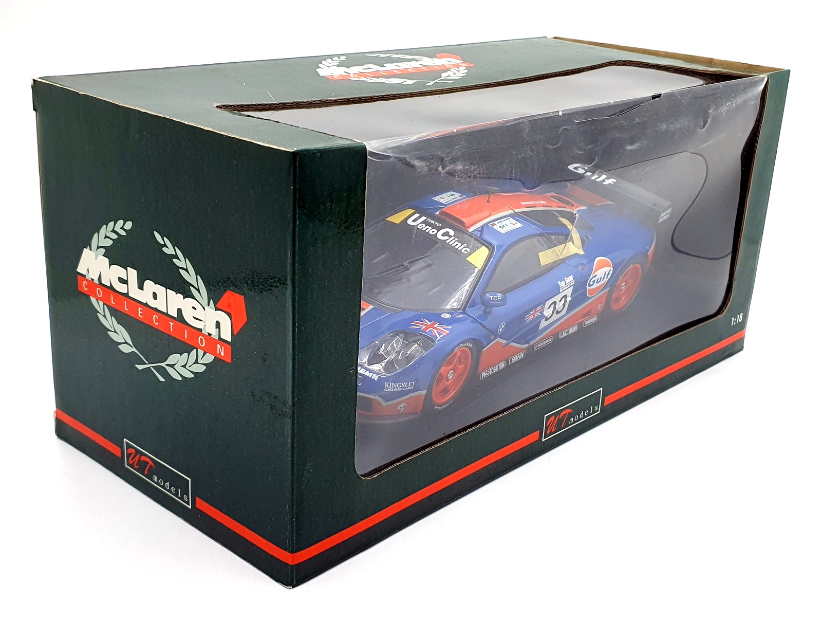 UT Models マクラーレン F1 GTR ガルフレーシング #33 UT Models 1/18 Scale 530 161833 - McLaren F1 GTR Le Mans 1996 Gulf