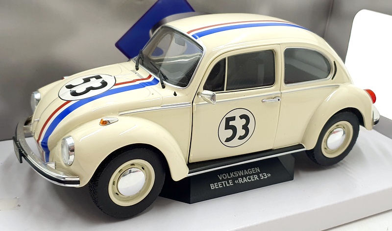 Solido 1/18 Scale Diecast S1800505 - VW Beetle Race #53 Herbie - White