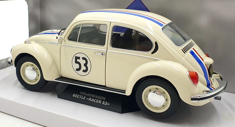 Solido 1/18 Scale Diecast S1800505 - VW Beetle Race #53 Herbie - White