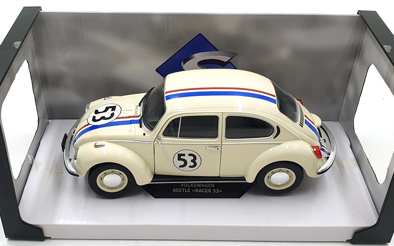 Solido 1/18 Scale Diecast S1800505 - VW Beetle Race #53 Herbie - White