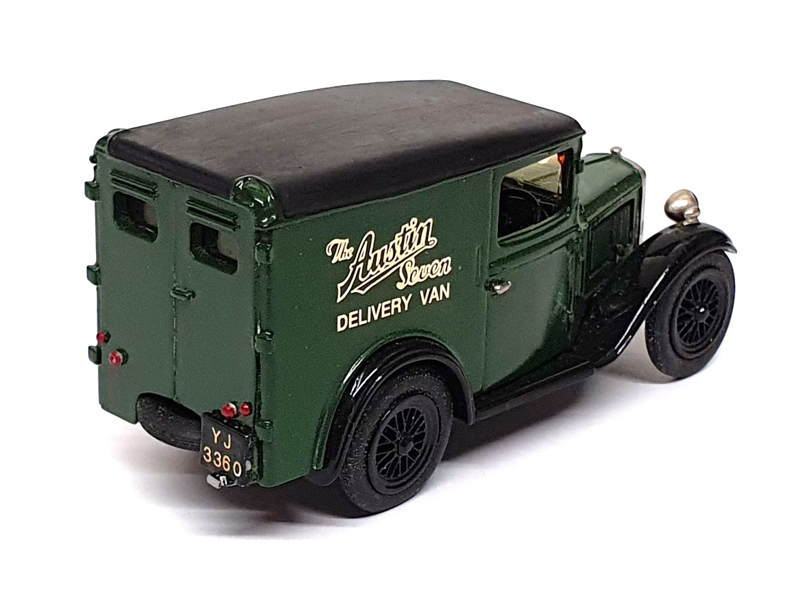 K&R Replicas 1/43 Scale Built Kit AS3360 Austin Seven Delivery Van - Green/Black