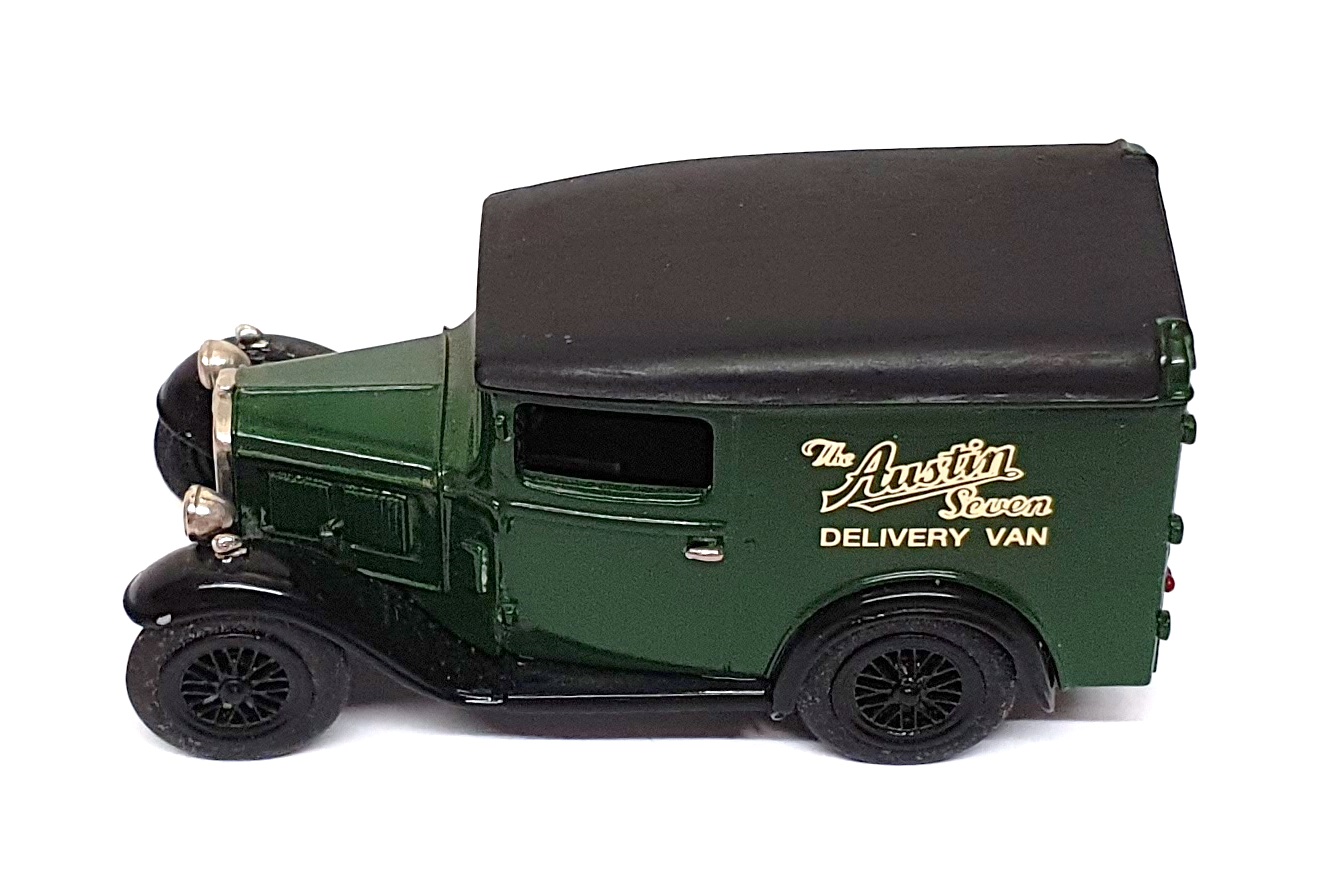 K&R Replicas 1/43 Scale Built Kit AS3360 Austin Seven Delivery Van - Green/Black