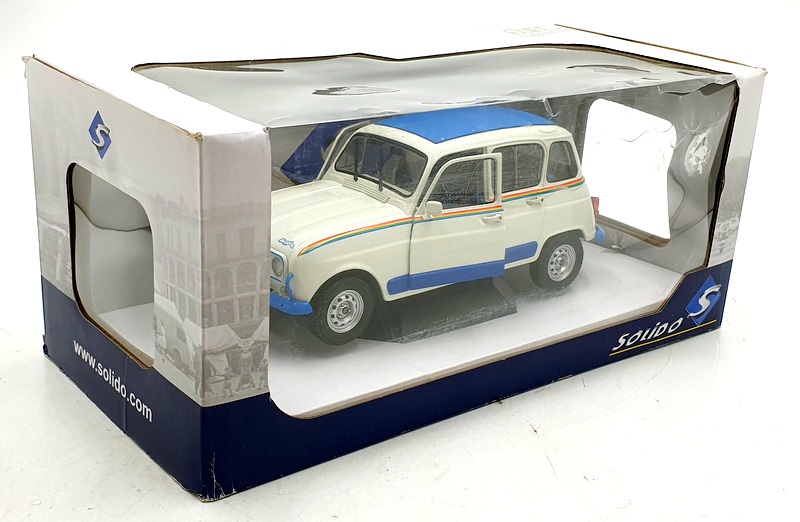 Solido 1/18 Scale Diecast S1800105 - Renault 4L Jogging - Blue/White