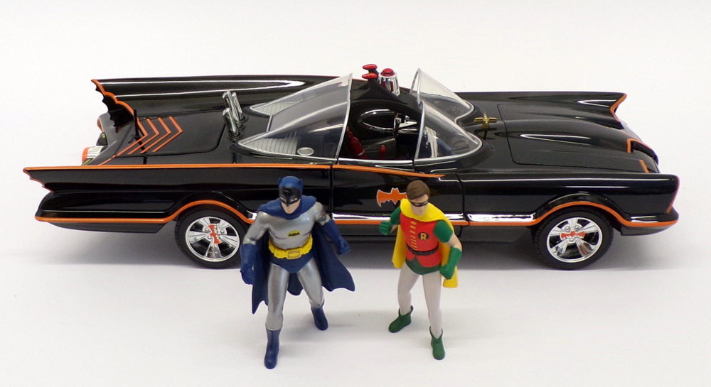 Jada 1/18 Scale 98625 - Classic TV Series Batmobile - Batman & Robin Figures