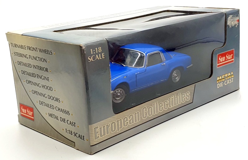 Sunstar 1/18 Scale Diecast 4072 - Lotus Elan S3 Coupe 1966 - French Blue