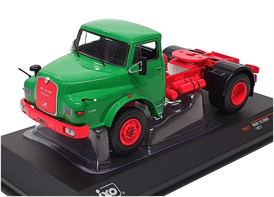 Ixo 1/43 Scale Diecast TR037 - 1971 MAN 19.280H Truck - Green/Red
