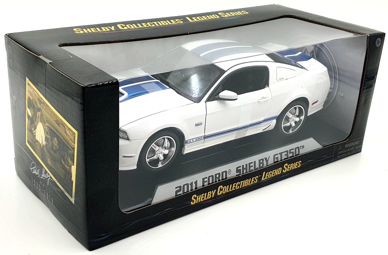 Shelby Collectibles 1/18 Scale 25321S - 2011 Ford Shelby GT350 - White/Blue