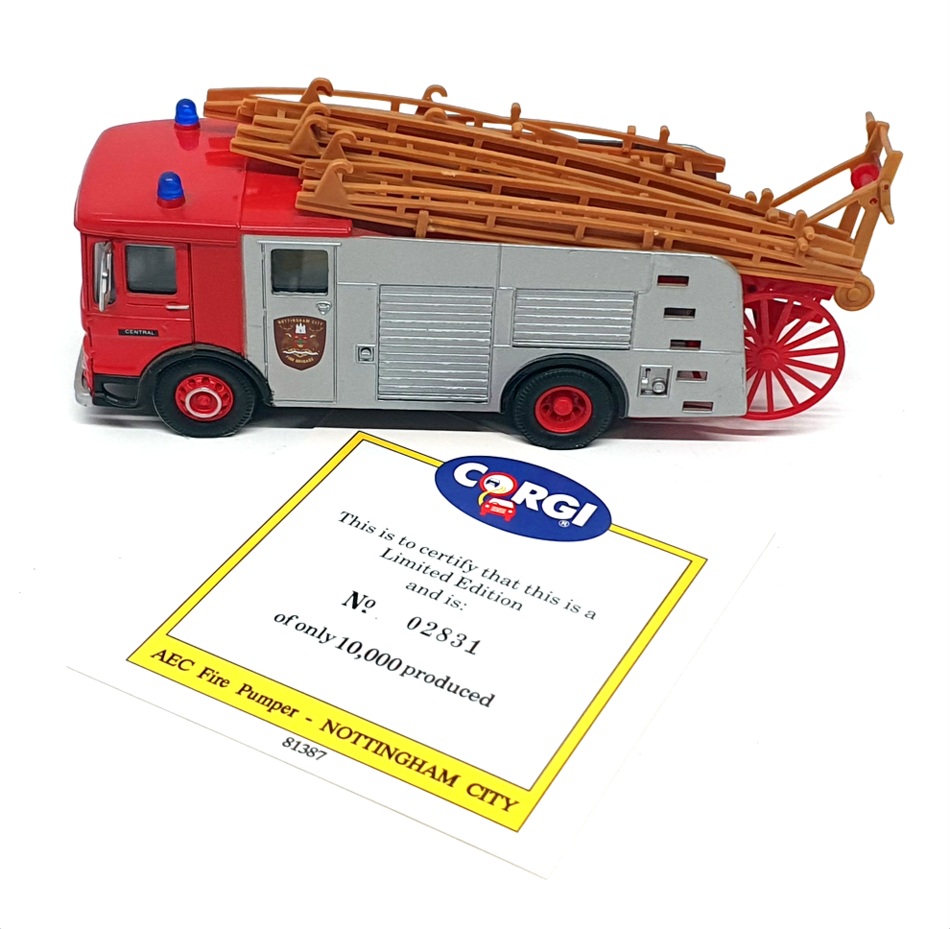 Corgi 1/50 Scale 97355 - AEC Pump Escape Fire Engine - Nottingham Central Corgi 1/50 Scale 97355 - AEC Pump Escape Fire Engine - Nottingham Central