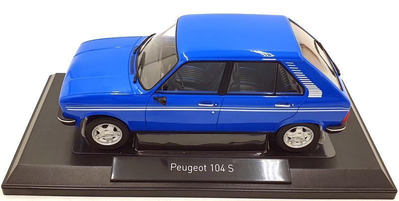 Norev 1/18 Scale Diecast 184903 - Peugeot 104 S 1981 - Ibis Blue