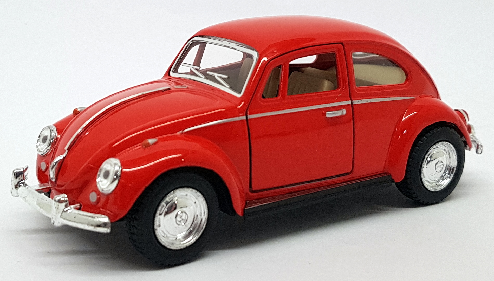 1967 VW Beetle - Red - Kinsmart Pull Back & Go Car