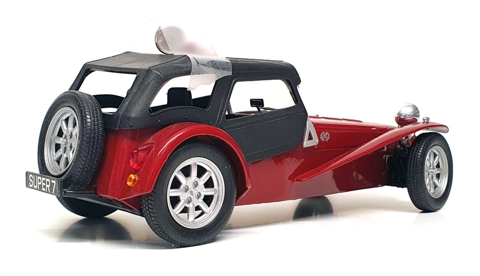 Anson 1/18 Scale 30317-W - 1973 Lotus Super 7 Caterham - Deep Red/Black