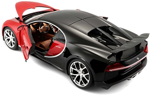 Burago 1/18 Scale 18-11040R - Bugatti Chiron - Red & Black