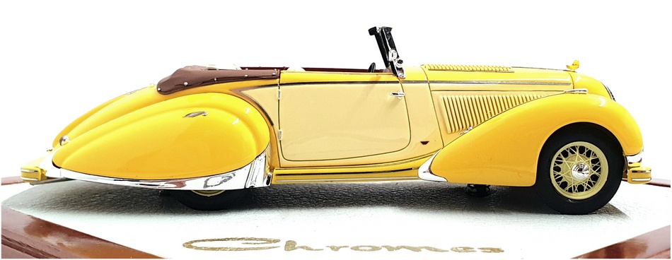 Chromes 1/43 Scale Chro022 - 1935 Talbot Lago T120 Baby Cabriolet - Yellow