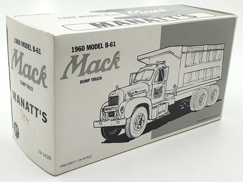 ファーストギア　1960 B-61 Mack トラクター　1/34 First Gear 1/34 Scale 18-1899 - 1960 B61 Mack Dump Truck Carlos R