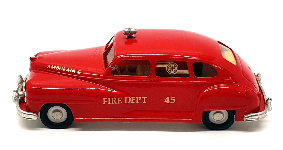 The Sun Motor Co. 1/43 Scale FE301 - DeSoto Ambulance Fire Dept. - Red